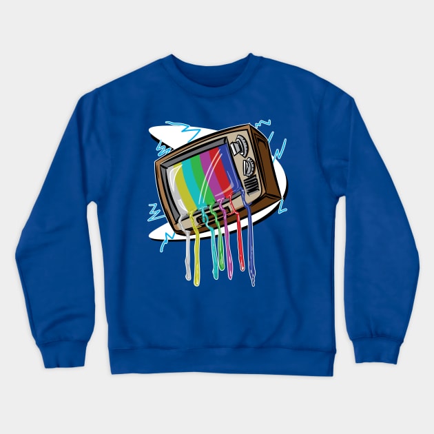 TV dripping pixels Crewneck Sweatshirt by eShirtLabs